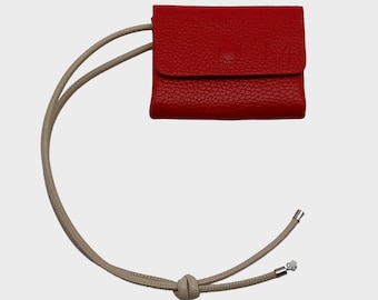 PREMIUM leather mini wallet, wallet ladies, card case, MINI wallet, slim wallet with coin pocket, small leather wallet