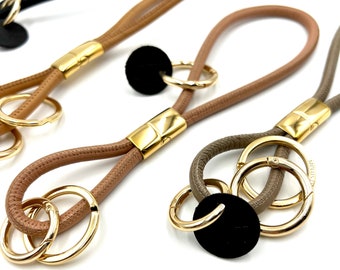 Key bracelet leather, keychain, stylish key accessory, strap keychain divisible, car key