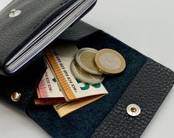 PREMIUM leather wallet, mini wallet ladies and men, card case, MINI wallet, slim wallet with coin pocket