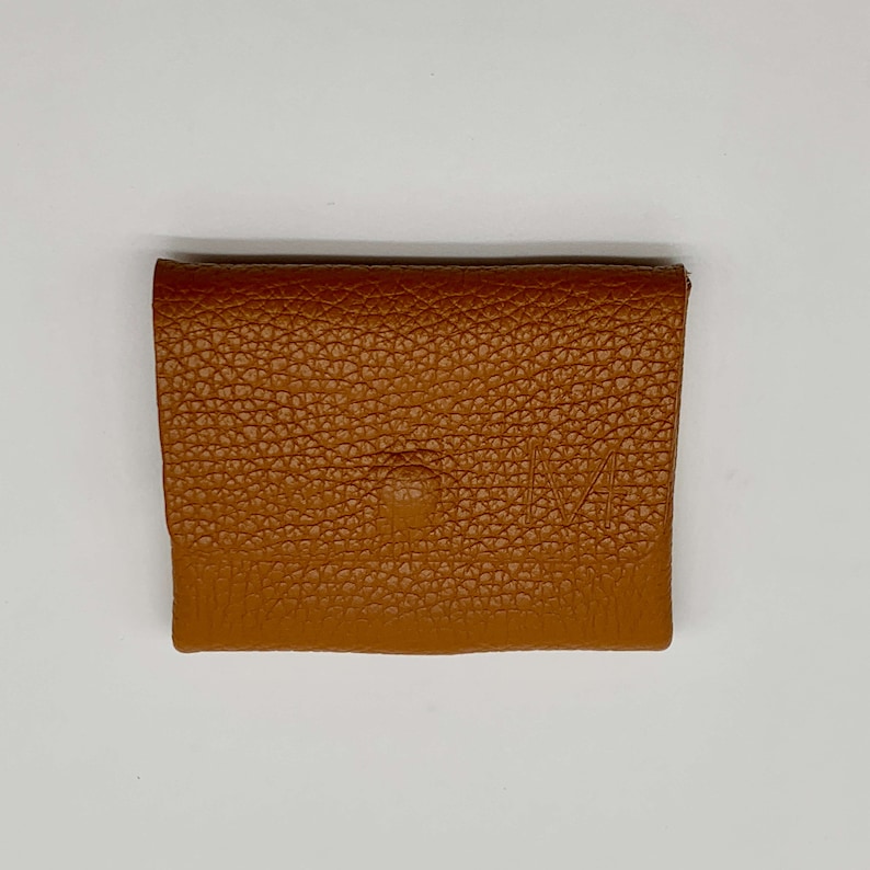 Mini Wallet genuine leather, kleines Leder Portemonnaie, Echt Leder Geldbörse, cognac Ledergeldbeutel unisex, Karten und Münz Geldbeutel, premium Leather wallet cognac, genuine leather wallet