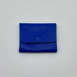 Mini Wallet genuine leather, kleines Leder Portemonnaie, Echt Leder Geldbörse, roter Ledergeldbeutel unisex, Karten und Münz Geldbeutel, premium Leather wallet blue, genuine leather wallet