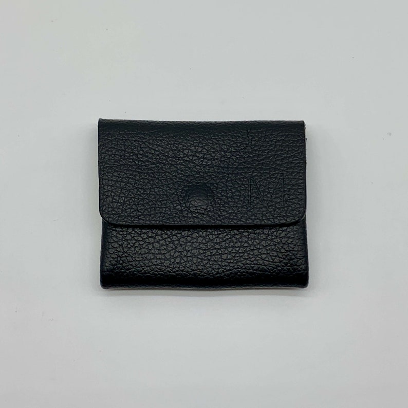 Mini Wallet genuine leather, kleines Leder Portemonnaie, Echt Leder Geldbörse, schwarzer Ledergeldbeutel unisex, Karten und Münz Geldbeutel, premium Leather wallet black