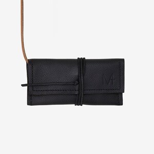 noble leather tobacco bag with filter compartment and space for papers handmade Tobacco pouch. Leather bag for tobacco.carry with carabiner.