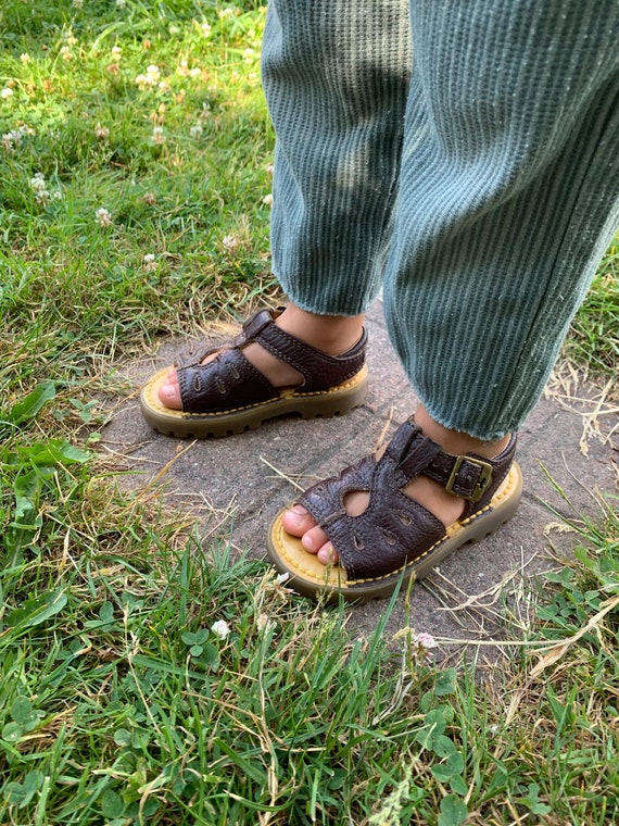 Toddler Leather Dr Marten Sandals | kids doc marte