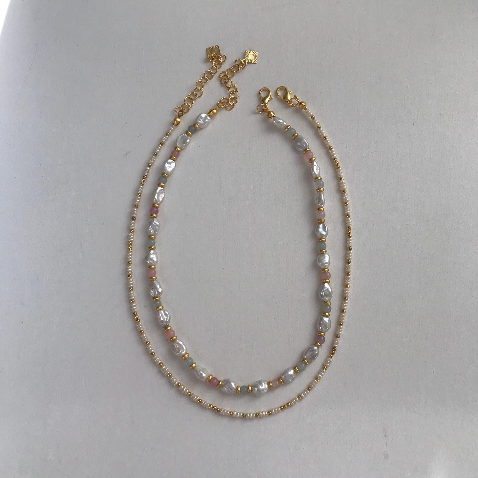 Pearl Necklace Natural Stone Gemstone Freshwater Pearl - Etsy