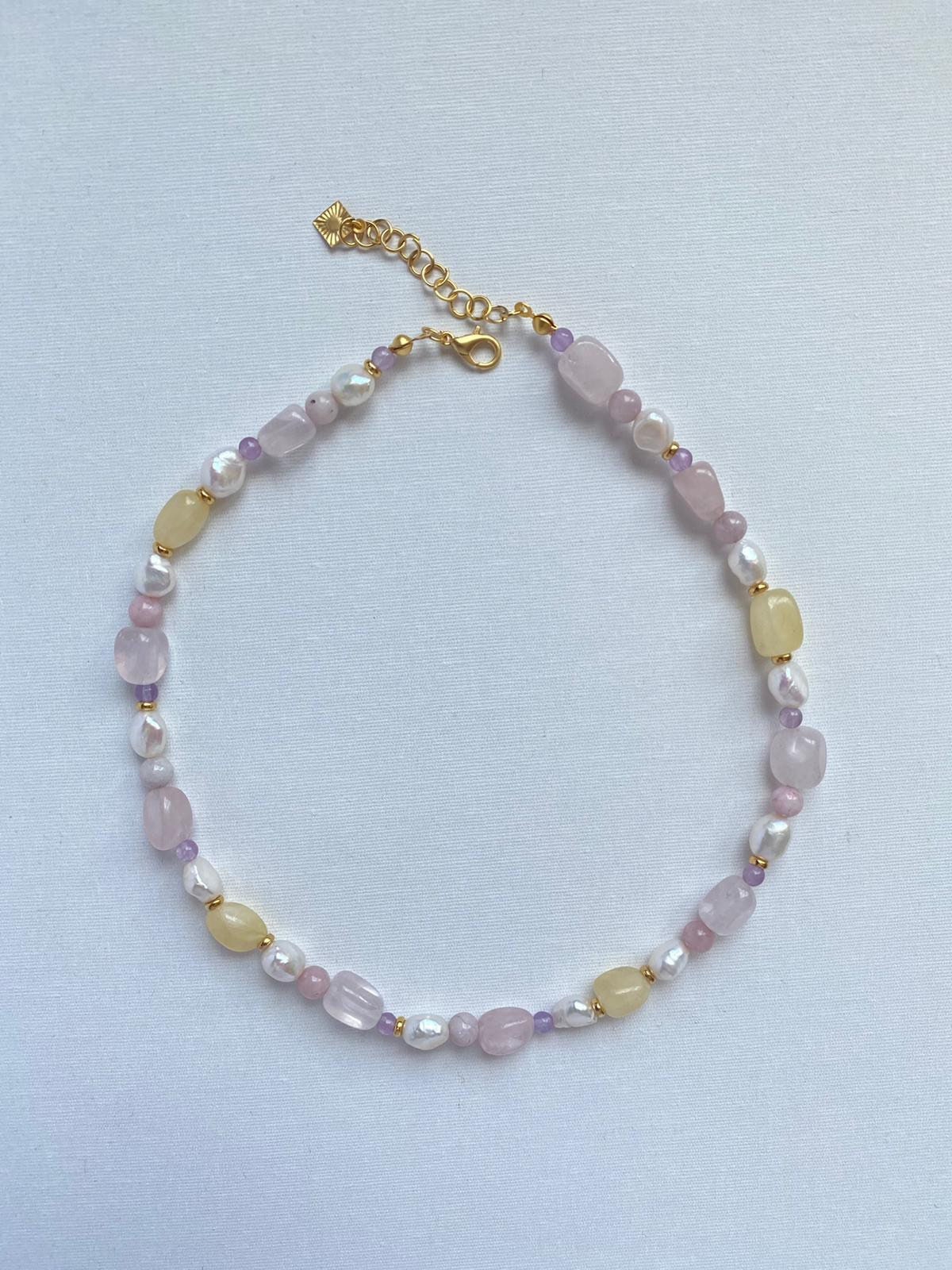 Gemstone Necklace Freshwater Pearl Necklace Jewelry Yellow - Etsy