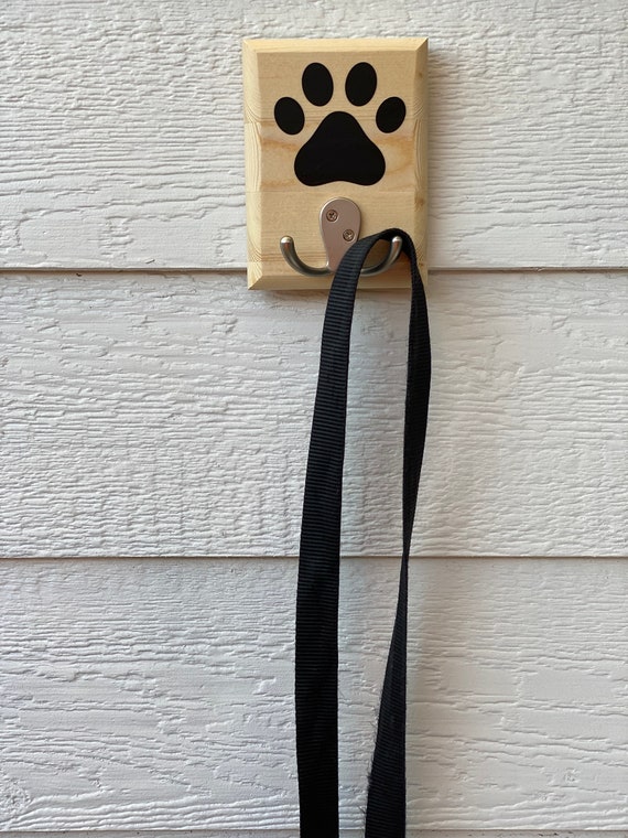 Dog Leash Holder Paw Print Leash Holder Paw Print Leash Etsy