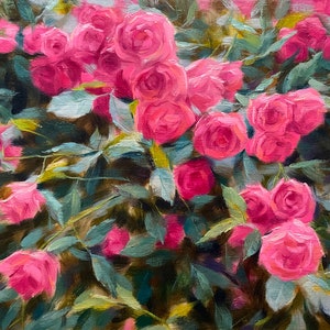 Ölmalerei, Blumen Rosen