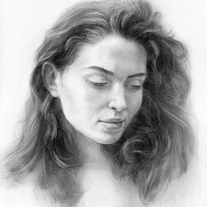 Portrait from photograph, portrait with graphite pencil, charcoal, gift for girlfriend, boyfriend, mother, father and others