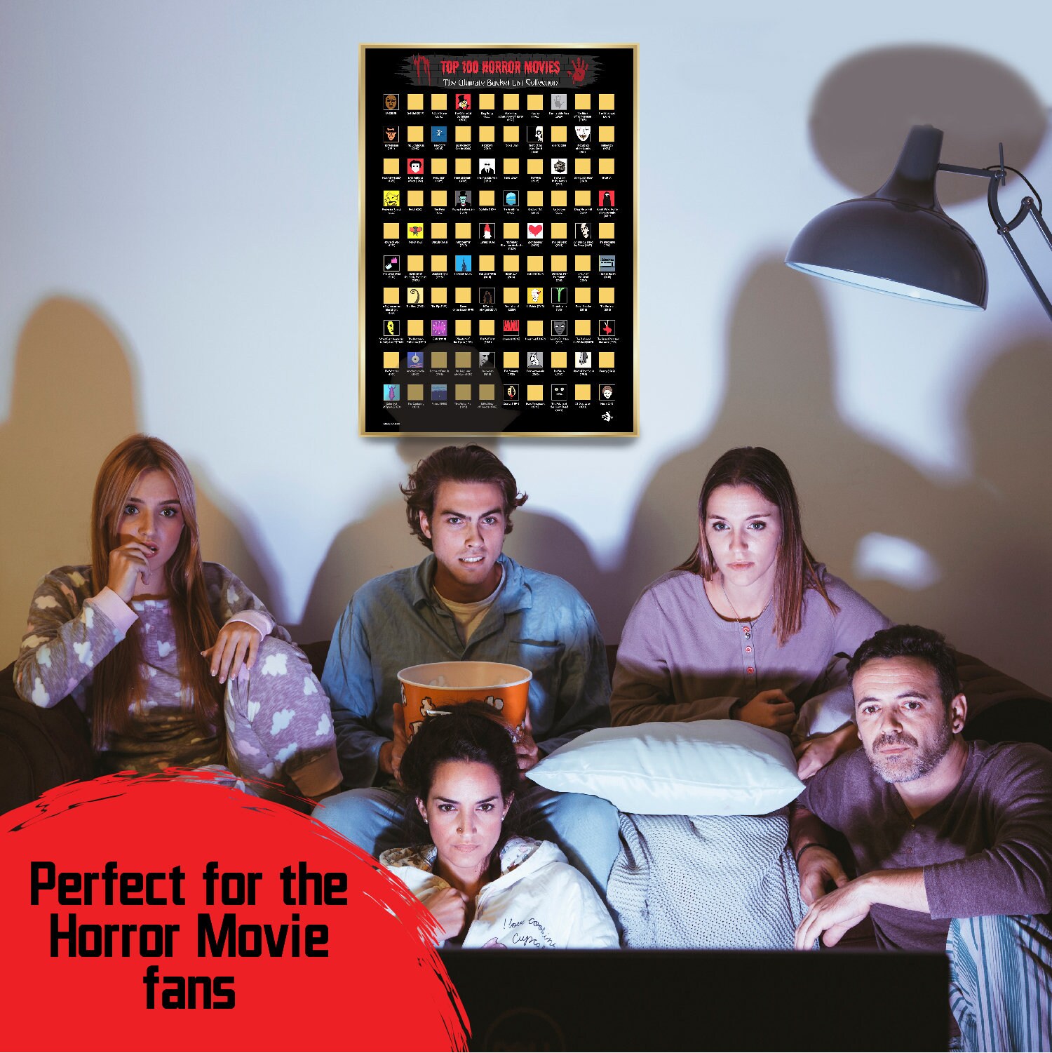 Top 100 Horror Movies Scratch off Poster Etsy UK