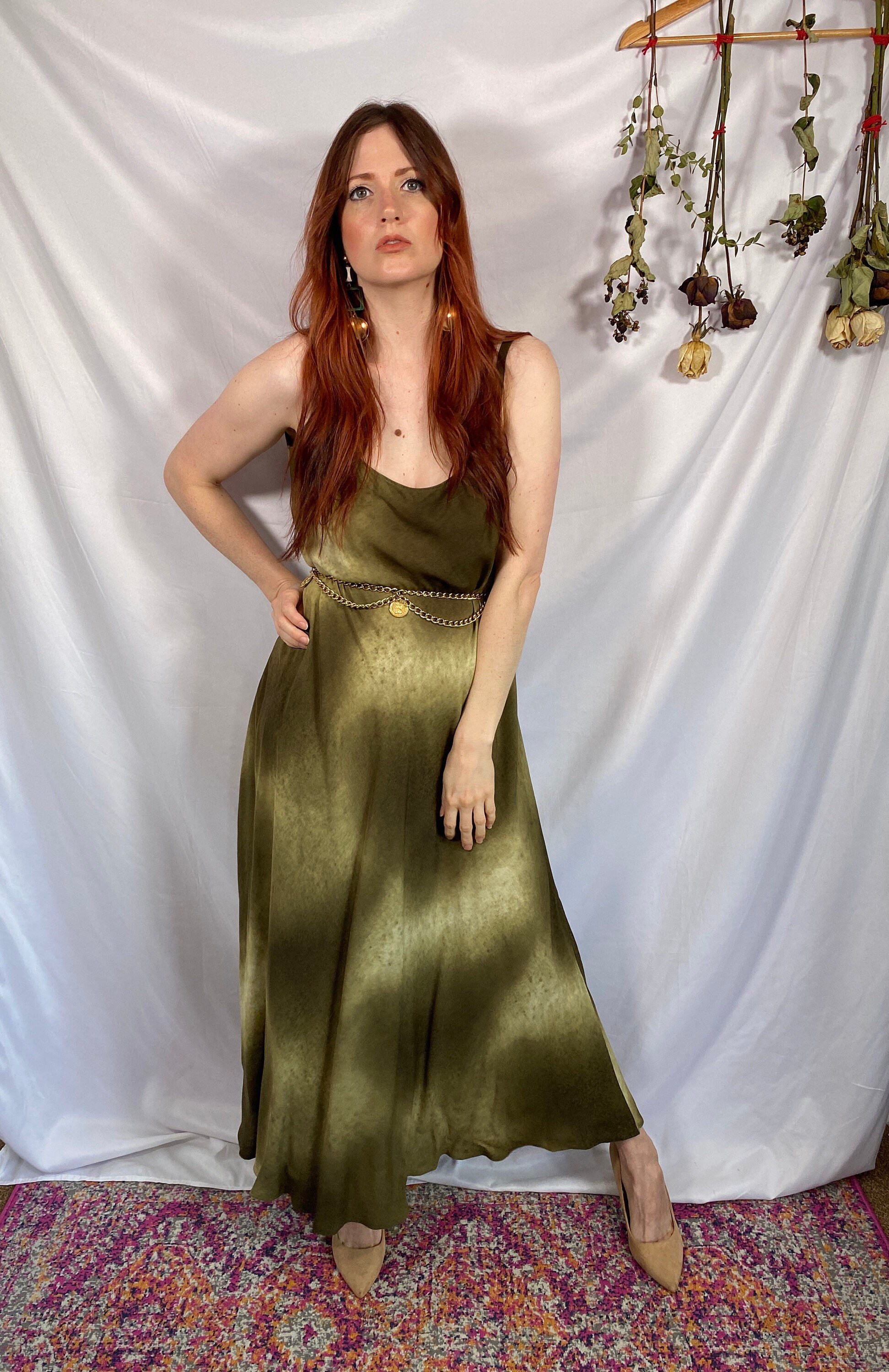 Vintage 90er Kleid Krawatte Färben Vintage Kleid 90er | Etsy