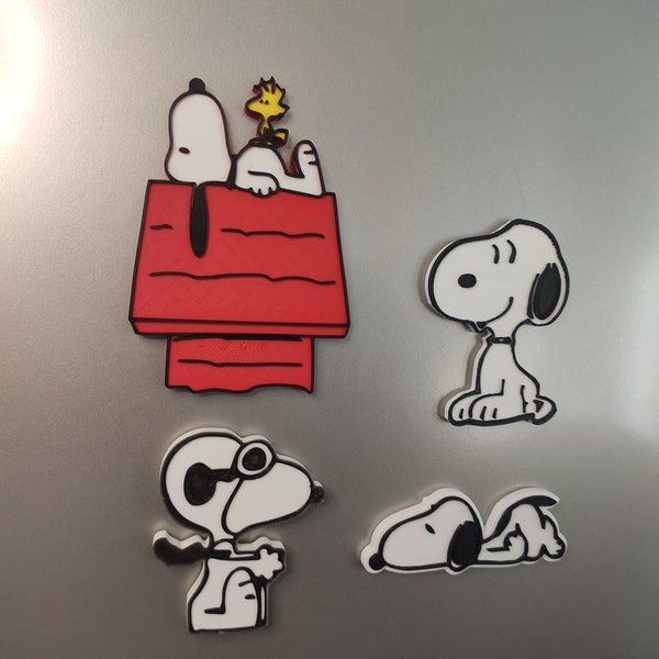 4x Magnet Snoopy, fan art,  Fridge Magnet, Snoopy Magnet, Comics magnet, Snoopy fan art