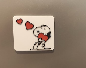 Magnets Snoopy couleur Love, Fridge Magnet, Snoopy Magnet, Comics magnet, Snoopy fan art