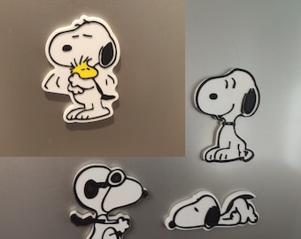 4x Magnet Snoopy #2, fan art,  Fridge Magnet, Snoopy Magnet, Comics magnet, Snoopy fan art