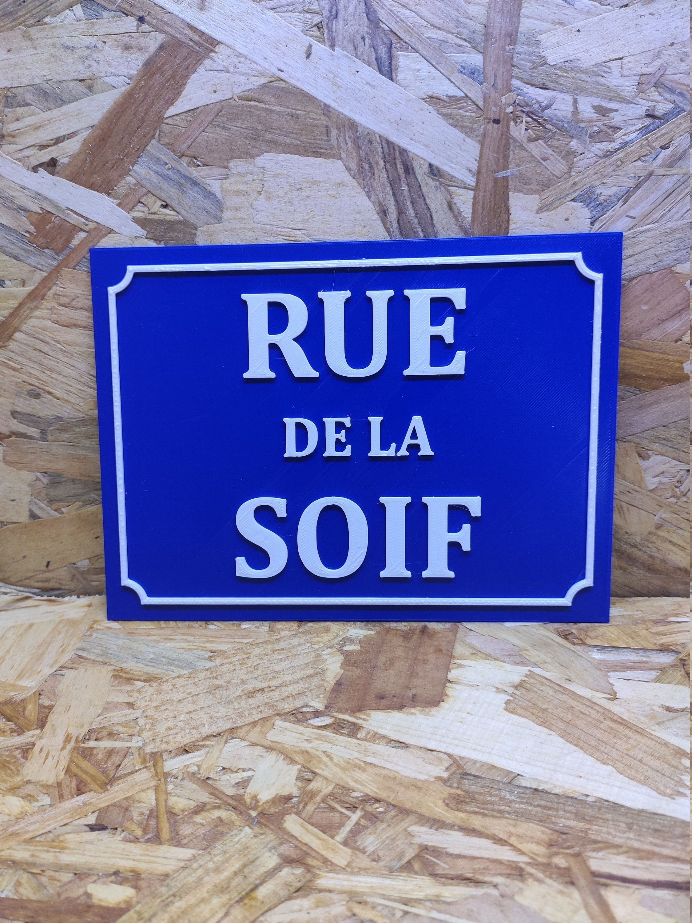 Plaque Décorative Rue de La Soif