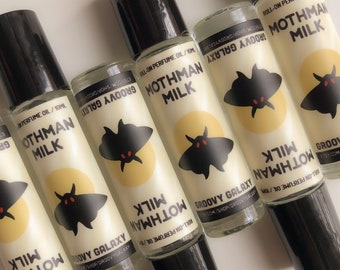 Mothman Milk Roll On Perfume Oil / Cryptid Perfume, Weird Funky Unique Niche Fragrance