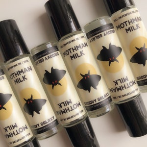 Mothman Milk Roll On Perfume Oil / Cryptid Perfume, Weird Funky Unique Niche Fragrance