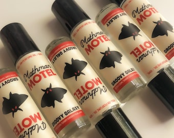 Mothman Motel Roll On Perfume Oil / Cryptid Perfume, Weird Funky Unique Spooky Fragrance