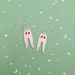 Fresno Nightcrawler Cryptid White Acrylic Earrings // Ghost Cryptozoology Cryptids Witch Spooky Monster Creepy Weird Funky Halloween Jewelry 