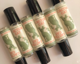 Cactus Cat Roll On Perfume Oil / Cryptid Perfume, Weird Funky Unique Spooky Fragrance
