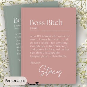 Boss Bitch Journal Gift - Unapologetic Confidence Gift for Women, Sassy Empowerment Notebook, Personalized Bold Gift for Her, Profanity Girl