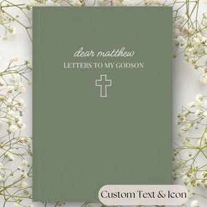 Diario "Cartas a mi ahijado": Libro de recuerdos personalizado con nombre e icono, regalo de madrina o padrino, cuaderno de recuerdos para niño.