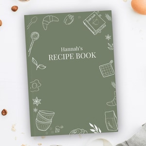 Personalised Recipe Book - Recipe Binder, Cooking Lover Present, Custom Gift for Bakers, Recipe Organiser, Grandmas Recipes, Blank Cook Book