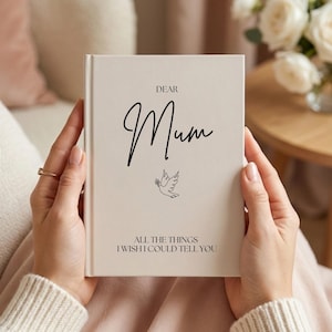 Letters to My Mum Memorial Journal, Custom Grief Journal, Mom Memory Book Remembrance Loss of Mother Gift, Mother Sympathy Gift, Heaven Book