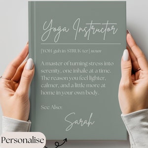 Custom Yoga Journal - Mindfulness & Wellness Notebook, Yoga Instructor Gift, Daily Gratitude, Reflection Journal, Yoga Diary, Gift for Yogi