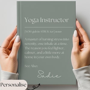Personalised Yoga Journal - Mindfulness, Wellness Notebook, Yoga Instructor Gift, Daily Gratitude & Reflection Journal, Yoga Diary,Yogi Gift
