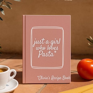 Personalized Recipe Book - Italian Style Cookbook, DIY Family Recipe Journal, Gift for Foodies, Italian Summer Recipe Book, Blank Cook Book