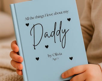 Personalised Daddy Journal from Daughter Son, Gift for Daddy's Birthday Book, Fathers Day Gift, Custom Notebook, Sentimental Gift for Dad