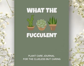 Diario de plantas divertido: frase con juego de palabras sobre suculentas, cuaderno de tapa dura, regalo para amantes de las plantas, diario de suculentas, regalo para mamás de plantas
