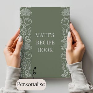 Personalised Recipe Book - Recipe Binder, Cooking Lover Present, Custom Gift for Bakers, Recipe Organiser, Grandmas Recipe, Mothers Day Gift