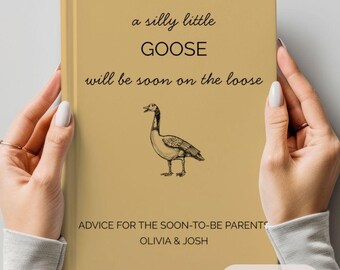Babyshower adviesboek voor ouders, genderneutraal gastenboek, aangepast aandenken cadeau, babyshower dagboek, Silly Goose babyshowerboek
