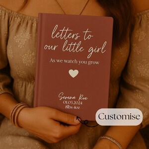 Diario personalizado con cartas para mi hija: cuaderno de recuerdos en blanco para mamá o papá, un regalo muy considerado para una niña, un cumpleaños o para nuevos padres