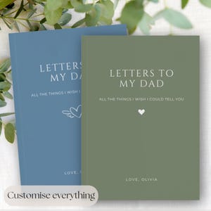 Briefe an meinen Vater Trauer Journal - Personalisiertes Erinnerungs-Notizbuch für Papa - Leeres Erinnerungsgeschenk für den Verlust des Vaters, individuelles Passing-Andenken