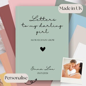 Diario personalizado con cartas para mi hija: cuaderno de recuerdos en blanco para mamá o papá, un regalo muy considerado para una niña, un cumpleaños o para nuevos padres