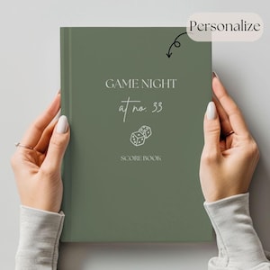 Personalized Family Game Night Score Book – Custom Game Score Pad, Family Games Tracker, Blank Lined Pages, Game Night Gift Idea, Host Gift