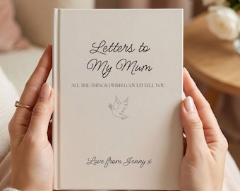 Letters to Mum Memorial Journal, Custom Grief Journal, Mom Memory Book Remembrance Gift, Loss of Mother, Mother Sympathy Gift, Heaven Book