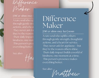 Diario personalizado "Marcador de Diferencias", regalos personalizados para compañeros de trabajo, cuaderno inspirador para profesores, agradecimiento a líderes mentores, regalo para profesores