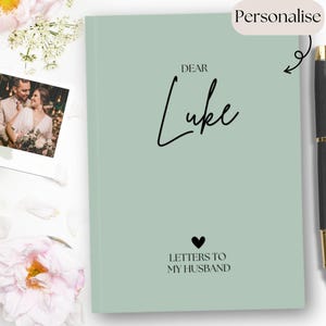 Diario de cartas a mi marido: recuerdo personalizado, regalo considerado para él, regalo de aniversario, boda o regalo del día de San Valentín