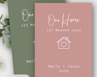 First Home Journal, New House Planner, Housewarming Gift for Women, New Home Gifts, Personalised New Home Owner Gift, Custom Renovation Gift