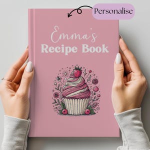 Personalised Recipe Notebook, Custom Cooking Journal , Recipe Binder, Baking Notepad, Cute Baking Diary, Galentines Gift For Her