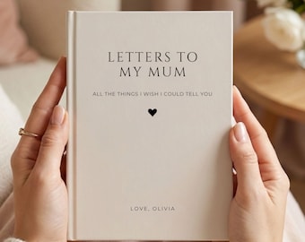 Letters to My Mum Memorial Journal, Custom Grief Journal, Mom Memory Book Remembrance Loss of Mother Gift, Mother Sympathy Gift, Heaven Book