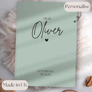 Diario Cartas a mi hijo: recuerdo de bebé, libro de recuerdos personalizado, regalo considerado para nuevos padres, regalo para niño, diario de querido hijo