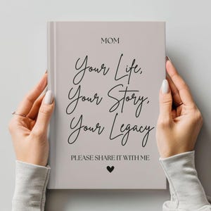 Tell Me Your Story Mom Journal, Mothers Day Gift, Mom Memory Book, Legacy Journal, Personalized Gift for Mom, Birthday Gift for Mom/Mum
