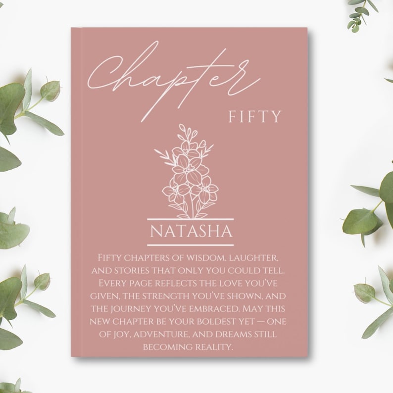 50th Birthday Gift for Her or Him-chapter 50 Name Journal, Birth Month ...