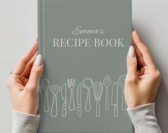 Libro de recetas en blanco: libro de cocina en blanco personalizado, diario de recetas familiares DIY, regalo para amantes de la comida, chefs y panaderos, libro de cocina personalizado