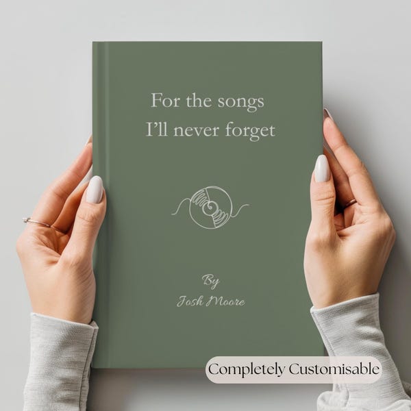 Personalised Music Lyrics Journal, Musician Journal, Song writing Notebook, Thoughtful Gift For Musicians, Lyrics Inside My Head Song Book